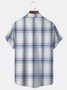 Royaura Pocket Basic Casual Plaid Print Beach Men's Hawaiian Big And Tall Shirt