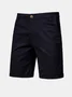 Comfortable Casual Shorts Straight Cropped Pants Plus Size Solid Color Basics
