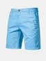 Comfortable Casual Shorts Straight Cropped Pants Plus Size Solid Color Basics