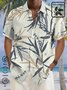 Royaura Nature  Fiber Shirt Plant Print Beach Men's Hawaiian Big And Tall Shirt With Pocket