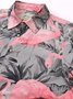 Royaura Waterproof Stain-Resistant Flamingo Hawaiian Shirts Hydrophobic Anti-Dirty Big & Tall