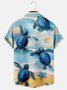 Royaura Hawaiian Turtle Men's Button Down Shirt