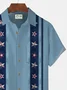 Royaura Vintage American Flag Stars Men's Bowling Shirts Stretch Plus Size Camp Shirts