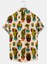 Royaura Hawaiian Vintage Fun Cactus Print Men's Button Pocket Shirt