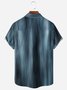 Royaura Vintage Textured Gradient Stripes Men's Button Pocket Shirt