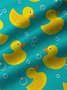 Royaura Hawaiian Duck Pool Print Men's Button Pocket Shirt