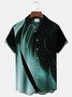 Royaura Men's Fashion Aurora Casual Shirts Gradient Neon Light Large Size Easy Care Tops