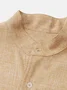 Royaura Vintage Aztec Men's Guayaberas Shirts Stand Collar Natural Fiber Blend Bowling Plus Size Button Down Shirts