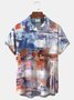 Royaura Pocket Vintage Art Tie Dye Print Beach Men's Hawaiian Big&Tall Shirt