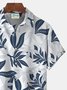 Royaura Floral Print Beach Men's Hawaiian Big&Tall Shirt With Pocket