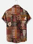 Royaura Vintage Ethnic Western Print Men's Button Pocket Shirt