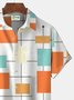 Royaura Vintage Geometric Medieval Print Beach Men's Hawaiian Oversized Shirt with Pockets