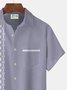 Royaura Vintage Bowling Print Beach Men's Hawaiian Oversized Shirt With Pocket