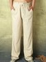 Royaura Men's Loose Lightweight Casual Nature  Fiber Pants Casual Home Comfort Pants