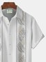 Royaura Vintage Bowling Plant Print Beach Men's Hawaiian Oversized Shirt With Pocket