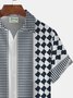 Royaura Basic Check Check Print Men's Button Pocket Shirt
