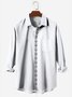 Royaura Basic Azcot Print Men's Button Pocket Long Sleeve Shirt