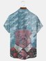 Royaura Print pig Men's Hawaiian Button Pocket Shirt