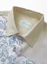 Royaura Men's Japanese Ukiyoe Wave Print Casual Chest Pocket Short Sleeve Hawaiian Shirts