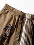 Men's Quick Dry Gradient Striped Beach Shorts Plus Size Wrinkle Free Casual Pants