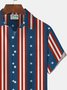 Royaura Flag Print Men's Button Pocket Shirt