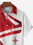 Royaura Art Gradient Geometric Print Men's Button Pocket Shirt