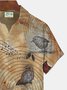 Royaura Singing Bird Print Beach Men's Hawaiian Oversized Shirt with Pockets