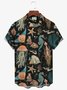 Royaura Hawaiian Seahorse Sea Life Print Men's Button Pocket Shirt