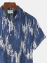 Royaura Abstract Textured Art Print Beach Men's Hawaiian Oversized Short Sleeve Shirt with Pockets