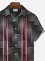 Royaura Vintage Gradient Textured Stripe Printed Men's Button Pocket Shirt