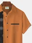 Royaura Vintage Bowling Halloween Print Beach Men's Hawaiian Oversized Short Sleeve Shirt with Pockets