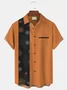 Royaura Vintage Bowling Halloween Print Beach Men's Hawaiian Oversized Short Sleeve Shirt with Pockets