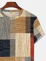 Royaura 50’s Mid-Century Geometric Art Short Sleeve T-Shirt Men's Camping Vintage T-Shirt Tops