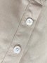 Royaura Natural Fiber Pullover Shirt Collar Button Up Daily Hawaiian Long Sleeve Shirt