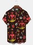 Royaura Halloween Chest Pocket Short Sleeve Shirt