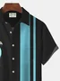 Royaura Vintage Bowling Parrot Print Beach Men's Hawaiian Oversized Short Sleeve Shirt with Pockets
