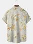 Royaura Floral Print Beach Men's Hawaiian Oversized Short Sleeve Shirt with Pockets