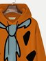 Royaura 50's Retro Cartoon Orange Men's Hoodies Pocket Hoodie Stretch Plus Size Art Fun Sweatshirts