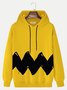 Royaura 50's Retro Cartoon Yellow Men's Hoodies Pocket Hoodie Stretch Plus Size Art Fun Sweatshirts