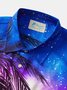 Men's Blue-Violet Gradient Hawaiian Coco Short Sleeve Shirt