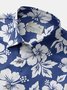 Royaura Natural Fiber Vintage Floral Print Holiday Beach Hawaii Oversized Aloha Comfortable Breathable Shirt