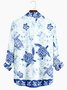 Men's Tie Dye Turtle Print Beach Hawaii Long Sleeve Shirt