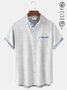 Royaura Basics Textured Contrast Print Men's Button-Pocket Shirt