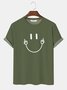 Royaura 60's Cartoon Smiley Printed Men's Short Sleeve T-Shirt