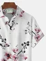 Royaura Japanese Floral Print Beach Men's Hawaiian Oversized Short Sleeve Shirt with Pockets