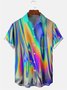 Royaura Abstract Multicolor Casual Abstract Plus Size Shirts