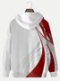 Royaura Geometric Gradient Art Print Men's Pocket Long Sleeve Hoodie