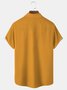 Royaura Halloween Ghost Vintage Bowling Print Men's Button Pocket Short Sleeve Shirt