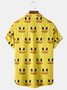Royaura  Cute Duck Print  Men's Hawaiian Oversized Shirt with Pockets