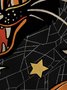 Royaura Halloween Cartoon Men's Black Hoodies Black Cat Spider Pumpkin Spooky Fun Plus Size Knit Pullover Sweatshirts